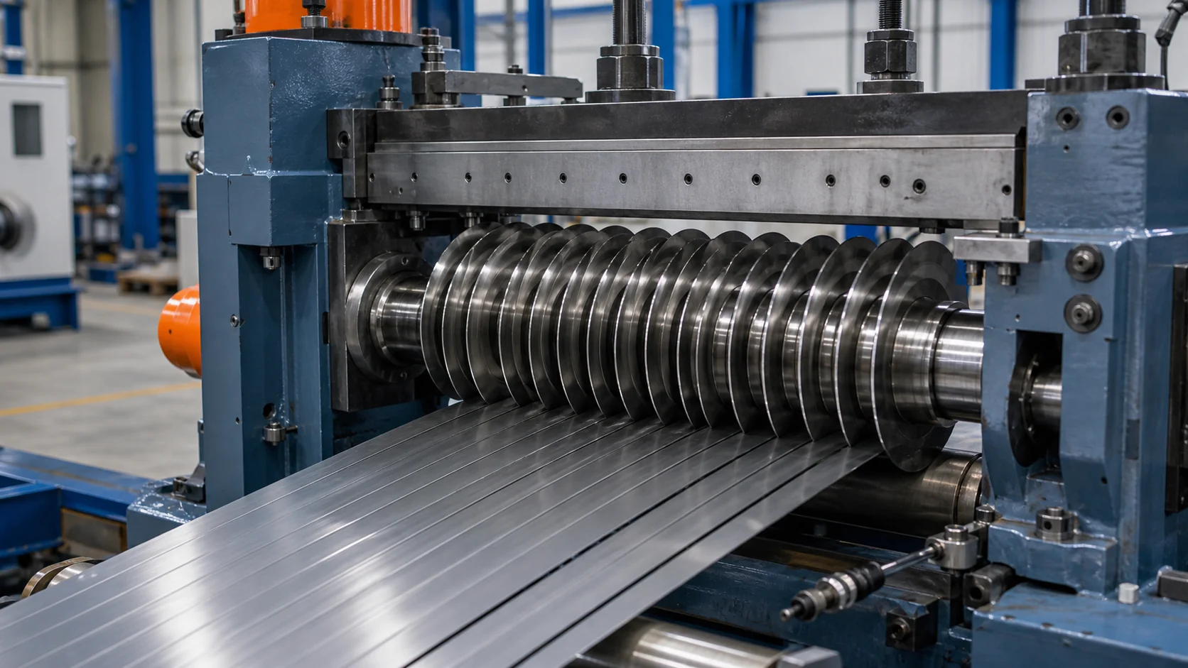 Rotary slitter head for steel coil strip cutting
