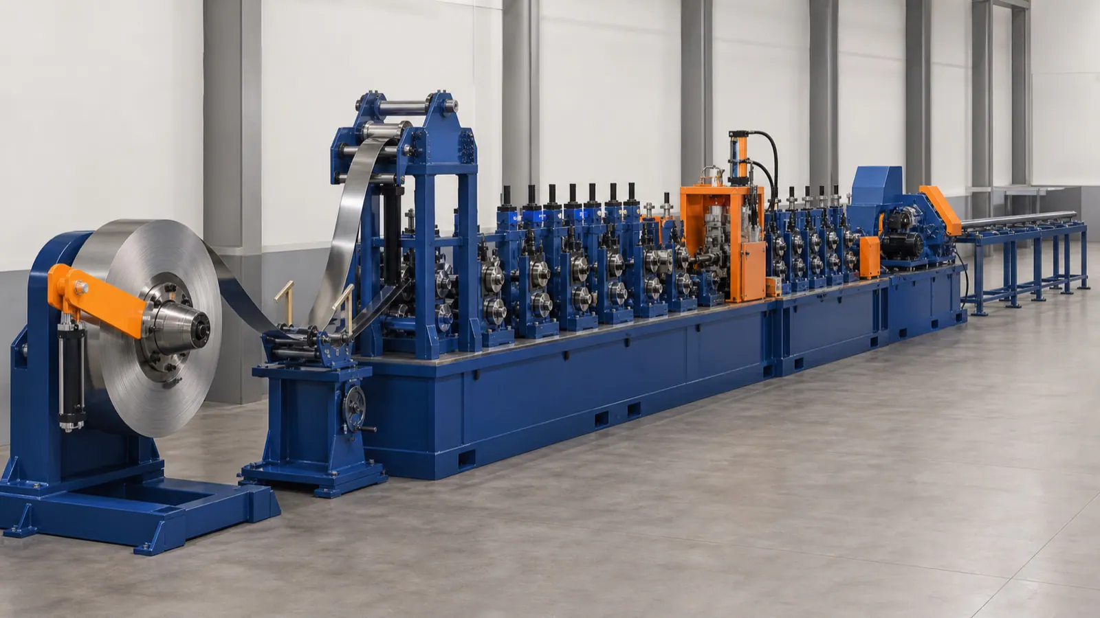 FX16 ERW tube mill line for small-diameter, thin-wall welded tube production