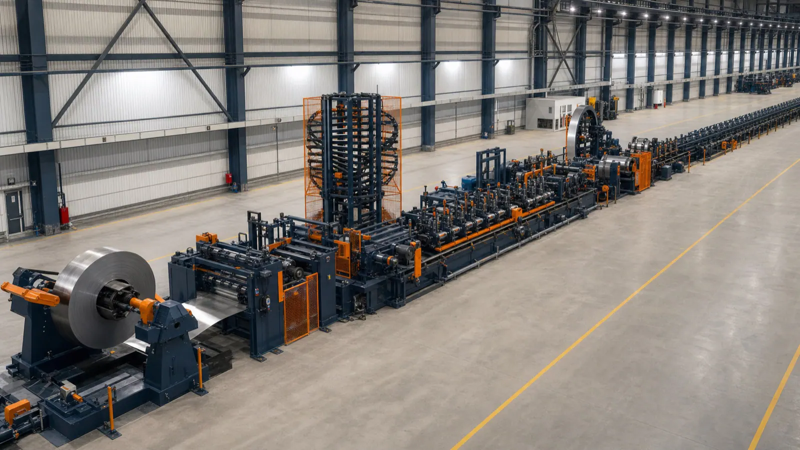 FX60 ERW tube mill line for medium structural tube and thicker-wall hollow-section production