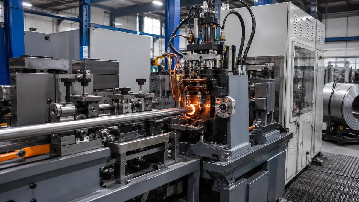 High frequency welded tube mill line